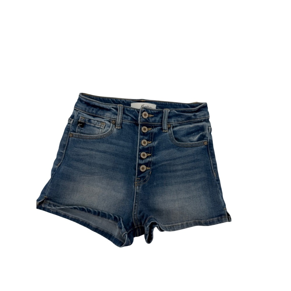 KanCan Womens High Rise Button Fly Denim Shorts Blue Size 3/25